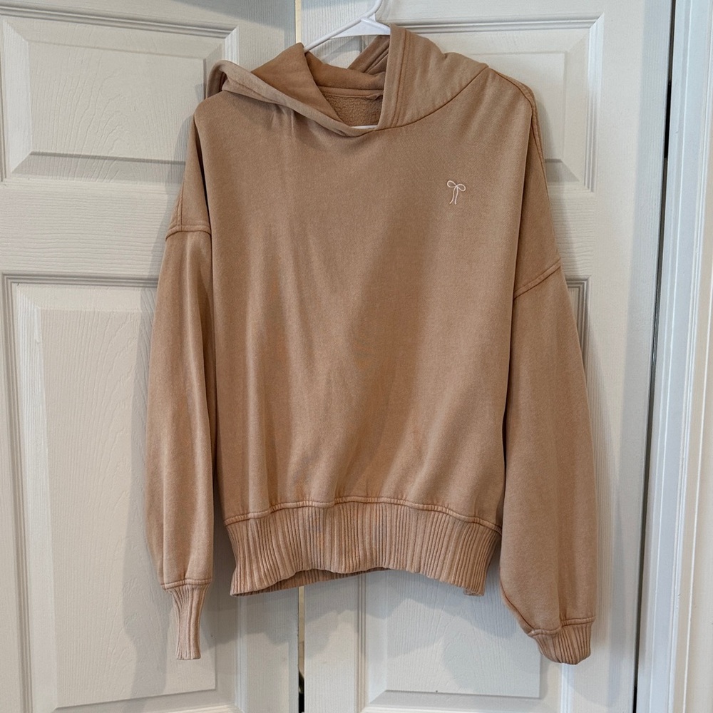 Aerie Tan Cowl Neck Sweater